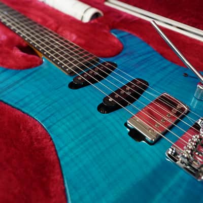 Ibanez Signature MMN1 Martin Miller - Transparent Aqua Blue 6-String w/ Case 2023 image 13