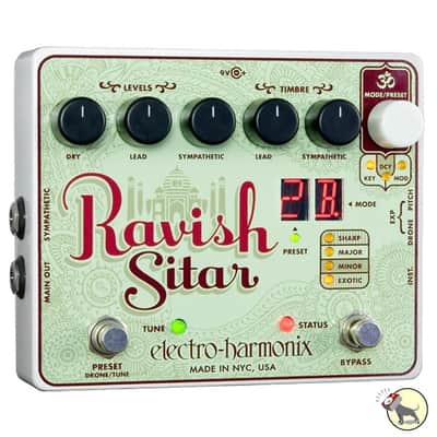 Mint Electro-Harmonix Ravish Sitar Simulator Guitar Effects Pedal image 2