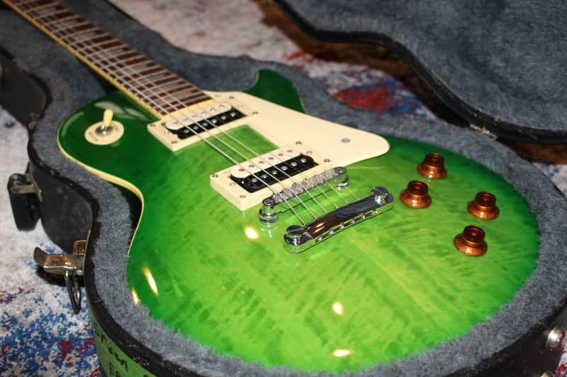 1996 Epiphone Les Paul Trans Green image 1