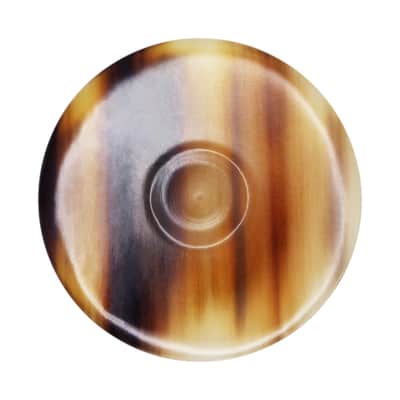 Black And White Buffalo Horn Guitar Or Mandolin Pick - 3.0 mm Ultra Heavy Gauge - Round Shape - Natural Finish Handmade Specialty Exotic Plectrum - 3 Pack