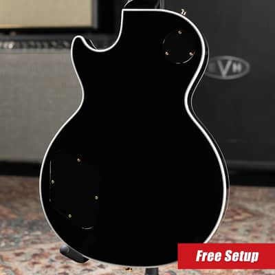 Gibson '70s Les Paul Custom Electric Guitar - Ebony with Hardshell Case image 2