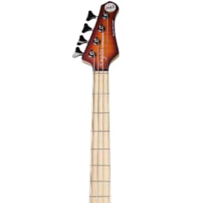 MTD Kingston Kingston Saratoga Deluxe 4 Deep Cherry Burst Satin, Maple Fretboard image 8