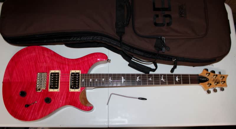 PRS SE Custom 24 Electric Guitar Bonnie Pink Seymour Duncan PRS Locking Tuners image 1