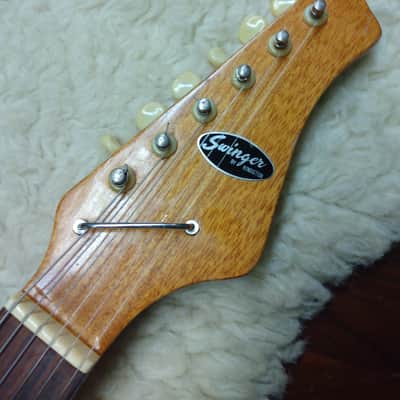 Kingston (Teisco) early 60's Swinger Short Scale 3-Tone Sunburst w/Gig Bag image 10