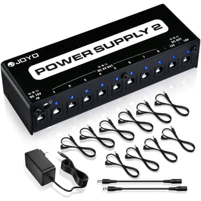 Joyo JP-02 Guitar Pedal Power Supply 10 Isolated Output DC 9V 12V 18V Options for Distortion, Reverb, Chorus Effect Pedalboard Chains image 1