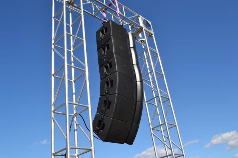 JBL StraightArray VRX line array fly brackets (4x) Black Steel image 1