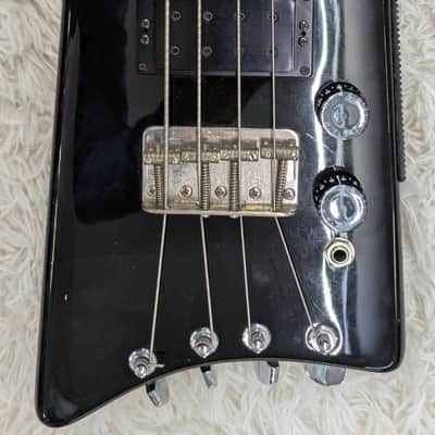 1980's Vintage Kramer "The Duke" Bass Guitar in Hardshell Case - Black image 2