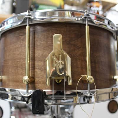Noble & Cooley 7x14" Solid Shell Walnut Snare Drum - Natural Walnut image 4