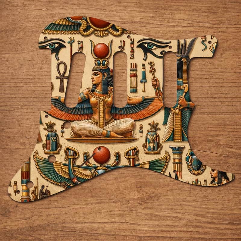 Stratocaster SSS 11 Hole Pickguard USA/Mexico UV Printed Graphics image 1