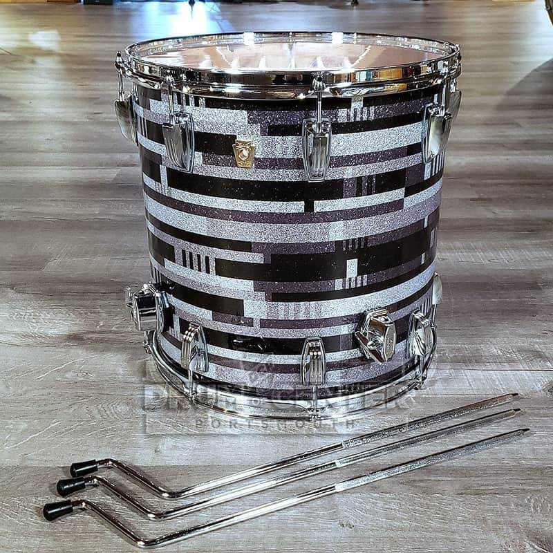 Ludwig Classic Maple Digital Black Sparkle 16x16 Floor Tom image 1