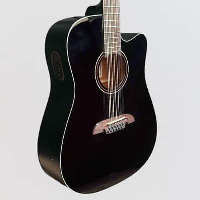 Alvarez AD60CE 12 String Dreadnought Acoustic Electric Guitar - Black image 2