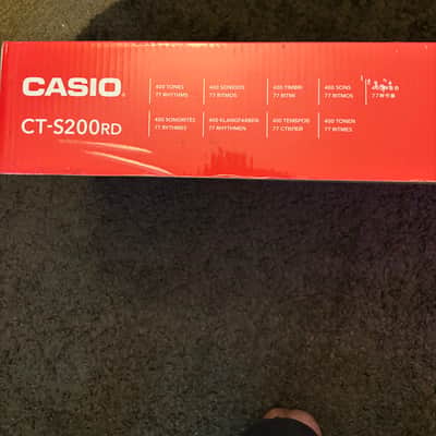 Casio CT-S200 Casiotone 61-Key Portable Keyboard 2010s - Red image 2