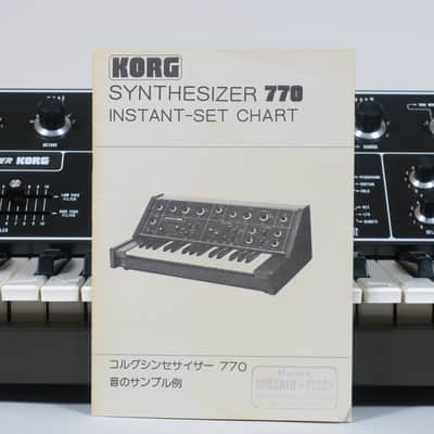 Korg 770 analog synthesizer with Hz/V, Gate and Filter Inputs + sound chart booklet (serviced) image 7