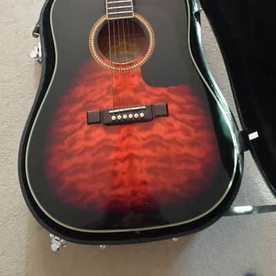 Washburn D10 QSB Acoustic Guitar + Original Hardcase. Stunning. image 1