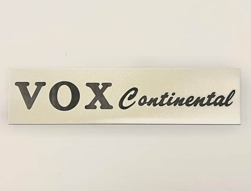 Vox Continental organ reproduction logo nameplate (reversed) image 1