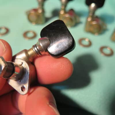 RARE vintage 1963 Grover Pat Pend nickel tuners for Gibson Les Paul es 335 175 sg flying v 330 image 10