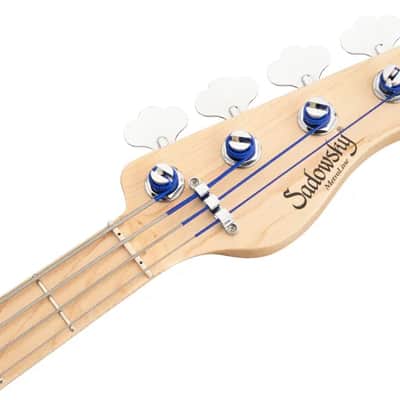 Sadowsky MetroLine 21-Fret Vintage J/J Bass-Swamp Ash Body-4 String-Ocean Blue Transparent Satin image 7