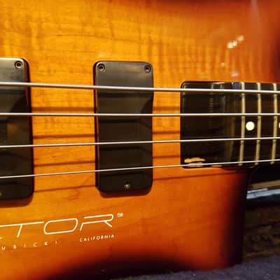 1991 Philip Kubicki Factor Bass Sunburst 4 String Electric Bass Alder Ebony image 7