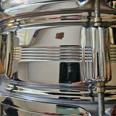 Rogers "Big R" Dyna-Sonic 5x14" Brass Snare Drum 1975 - 1984 - Chrome image 3