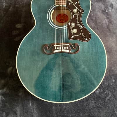 Gibson SJ-200 Custom Shop Made 2 Measure Limited Edition 2024 Blue Top - Natural Flame Back image 2