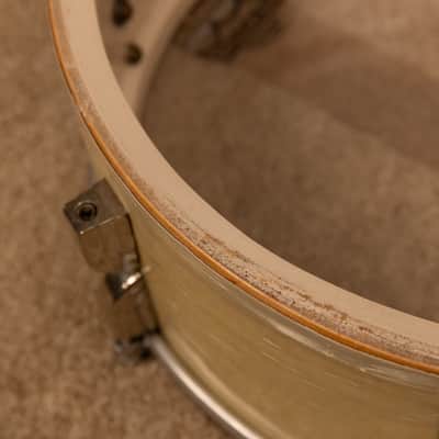 1940s Leedy 5.5x14 Avalon Pearl Broadway Snare Drum image 11
