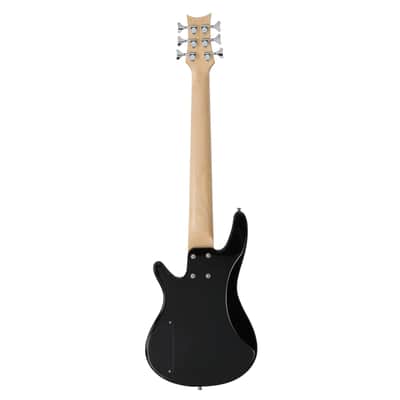 Glarry Full Size GIB 6 String H-H Pickup Electric Bass Guitar Bag Strap Pick Connector Wrench Tool 2020s - Sunset Color image 14
