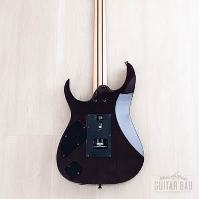 2019 Ibanez J Custom RG8570Z HSH AAA Flame Top Black Rutile w/ Tree of Life Inlay, Case & CoA image 3