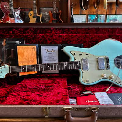 Fender Custom Shop Dealer Select '61 Jazzmaster Wide Range Relic Left-Handed 2022 - Surf Green image 1