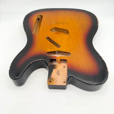 MJT Telecaster Body Relic Alder 2-Piece Nitro 3-Tone Burst mjt6660 image 4