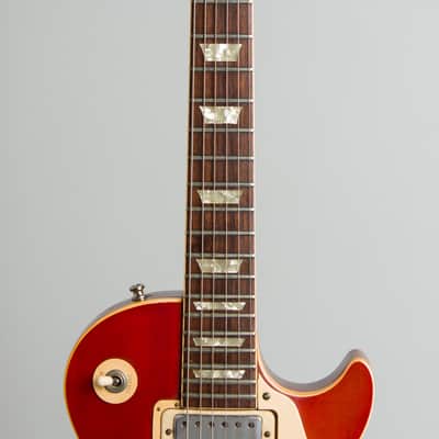 Gibson  Les Paul Deluxe Solid Body Electric Guitar,  c. 1973, black tolex hard shell case. image 8