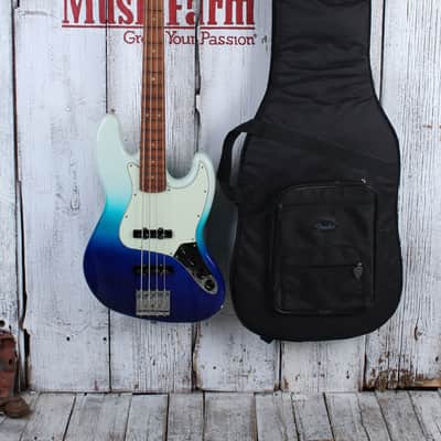 Fender Player Plus Jazz Bass 4 String Electric Bass Guitar Belair Blue w Gig Bag image 2