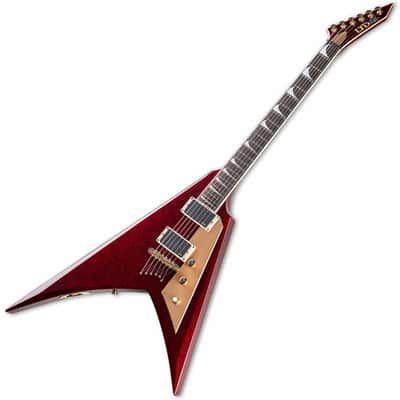 ESP LTD KH-V Kirk Hammett Signature Electric Guitar - Red Sparkle image 3