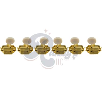 Kluson Tuners (Vintage Diecast Series) w/ Oval Buttons (L3+R3) - Fits Gibson® CLOSEOUT-Chrome - KVD-3-CPDR - Chrome image 2