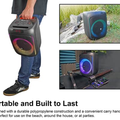 2 Rockville ROCKBOX PRO V2 6.5" 150w Portable Bluetooth Speakers w/Wireless Link image 9