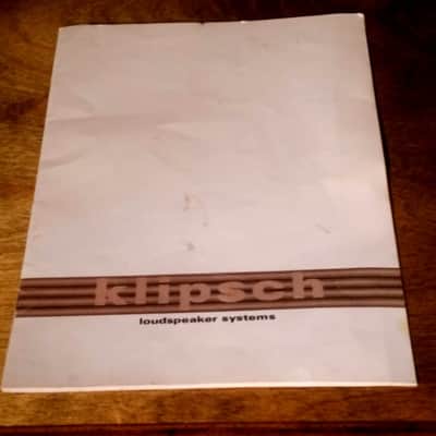 1976 Klipsch Cornwall CD-BR Speakers With Sales Manual RARE image 2