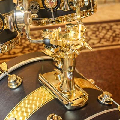 DW Collector's Gold Leaf Rally Stripe Over Ebony Kit - 20,10,12,14 - SO#1153902 image 3
