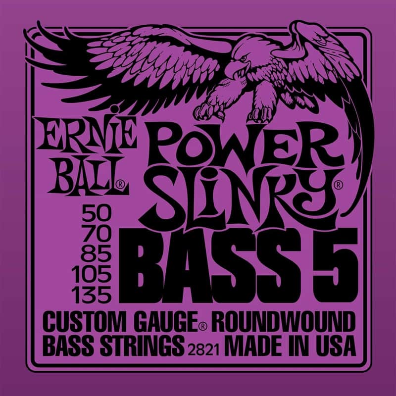 Ernie Ball P02821 Power Slinky 5-String Bass Nickel Wound Set image 1