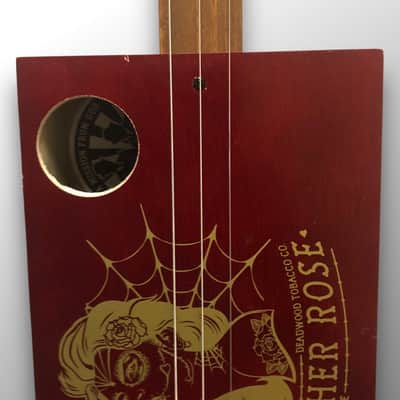 Leather Rose 3-String Slide Acoustic/Electric Guitar image 3