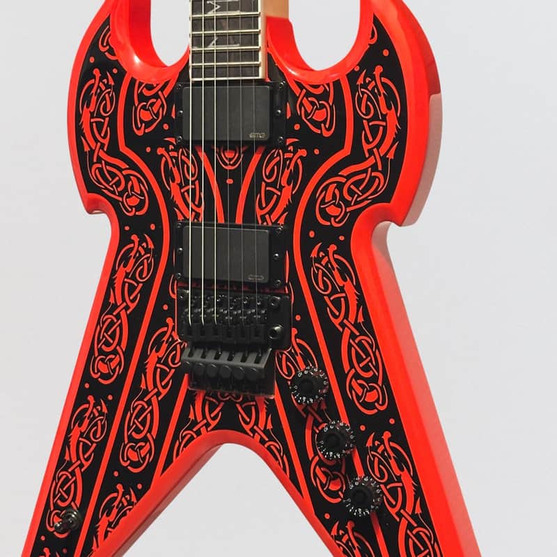 Wylde Audio Warhammer FR Norse Dragon Electric Guitar - Pinstripe