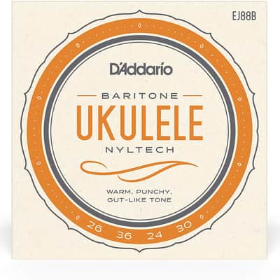 D'Addario EJ88B Nyltech Baritone Ukulele Strings Uke DGBE Tuning image 1