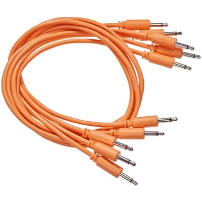 Black Market Modular Eurorack Patch Cables (50cm - Orange - 5 Pack) image 2
