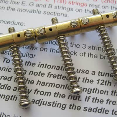Fender Movable Intonating Brass Telecaster Saddles USA  0992099000 image 1