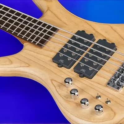 Warwick Pro Series Corvette $$ 5 String Natural Transparent Satin Lefthand GPS1485 90PA ASH FRL image 3