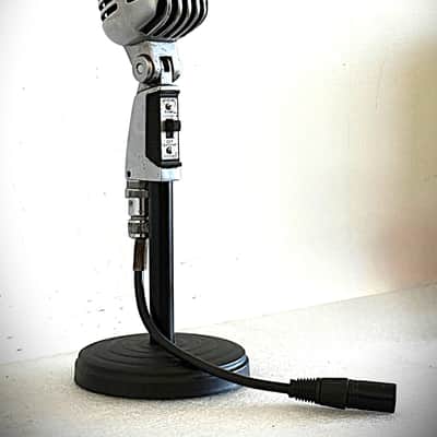Vintage 1960's Shure 55SW Dynamic Microphone, w/cable & stand, working, Hear it~ image 12