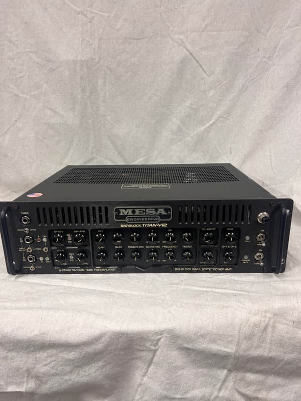 Mesa Boogie Big Block Titan V12 2-Channel 1200-Watt Bass Amp Head 2007 - 2011 - Black image 1