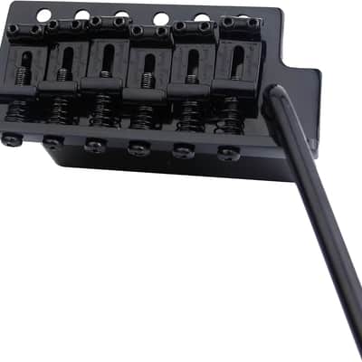 Tremolo Bridge Vintage Bent Steel Saddles and Pro Brass Block Compatible with Start ST Electric Guitar (GG1004-HT, Black) image 2