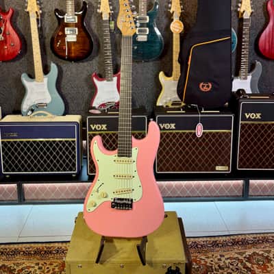 Schecter Nick Johnston Traditional LH SSS (Lefty/Zurdo) SIGNED BY NICK SUPER EXCLUSIVE - Atomic Coral Pink Shell With Custom Foam Case”The Home of Tone” image 5
