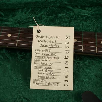 Nash Guitars S-63 Fiesta Red Lollar Pickups image 10