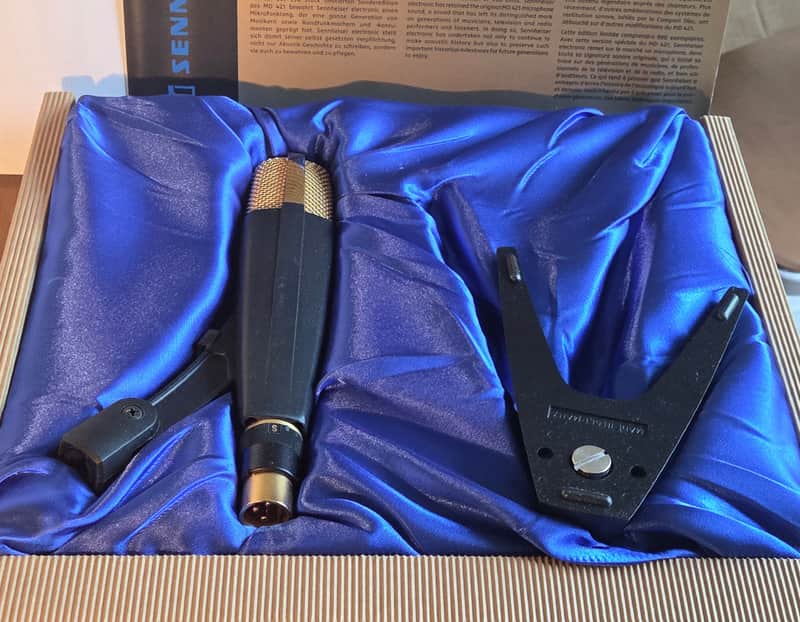 Sennheiser MD 421-SE Special Edition 90th Anniversary Cardioid Dynamic Microphone 2003 - Black and Gold image 1