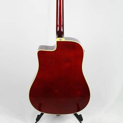 Eko Guitars NXT Series Dreadnought Cutaway Acoustic Electric Guitar - Wine Red 06212122 image 4
